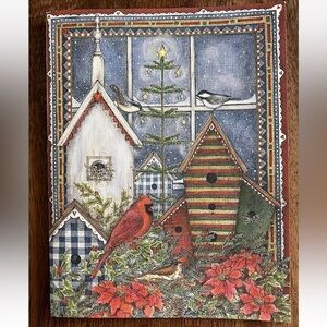 Lang Main Street Press Christmas Cards Bird House Cardinal Sherri Buck Baldwin